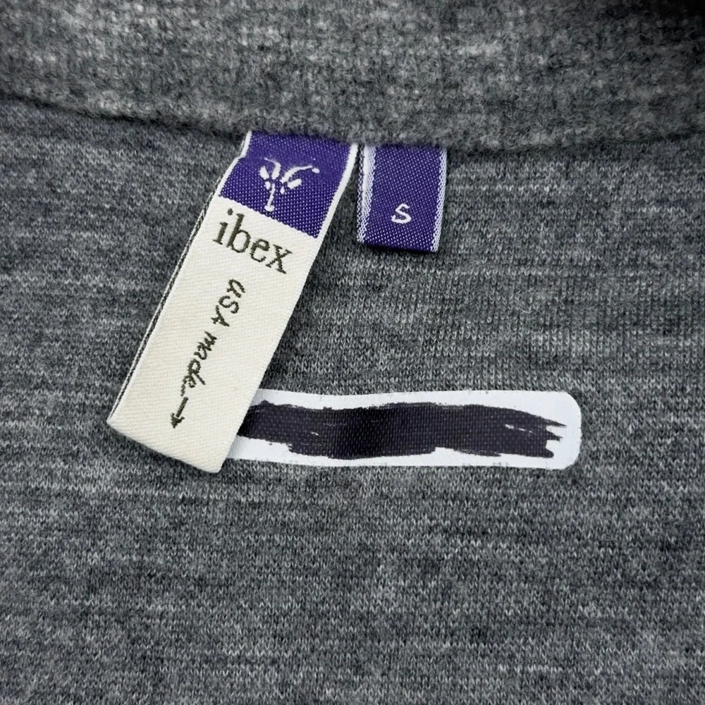 Ibex Scout Vest Men's Small Gray Zque Merino Wool Full Zip Mock Neck Made in USA